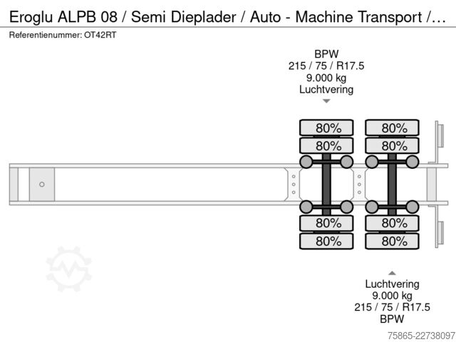 Autotransporter Eroglu ALPB 08 / Semi Dieplader / Auto - Machine Trans...