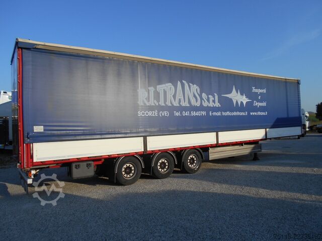 Open semitrailer with tarp Kässbohrer MEGA - RALLA 1 mt