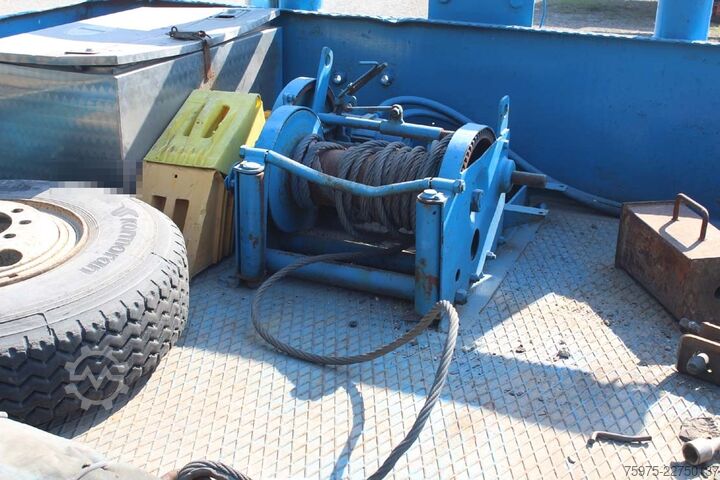 Lowbed semitrailer for transportation of construction machinery CTC carrellone rampe verricello usato