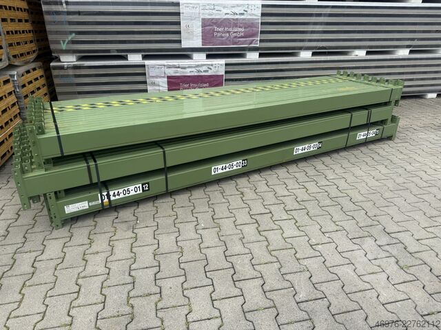 3,600 mm / Section: 142 x 50 mm / green / 3 uprights BITO PL38 Palettenregaltraverse Traverse Regal