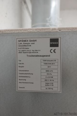 Dust collectors Spänex TAW kompakt 215