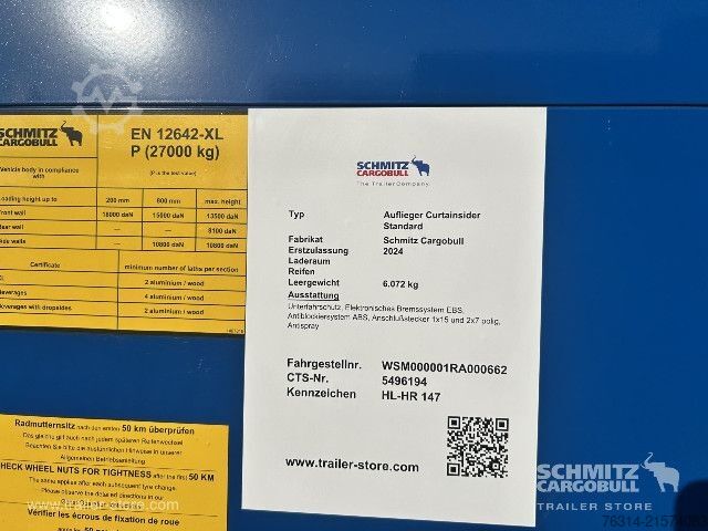 Auflieger mit Pritsche & Plane Schmitz Cargobull Curtainsider Standard