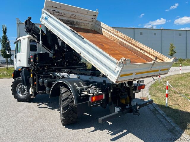 Autokran MAN L90 18.284 4x4 LOF Kipper/Kran/47 tkm/HA gelenkt