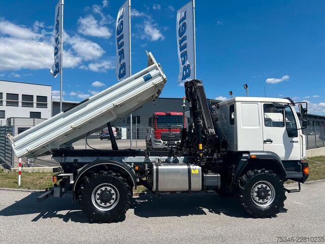 Traktor MAN L90 18.284 4x4 LOF Kipper/Kran/47 tkm/HA gelenkt