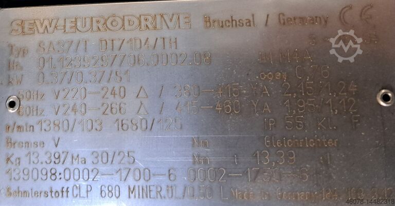 Belt conveyor Transnorm TS 1100 3800-700-600