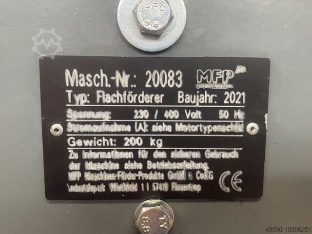 Förderband, Gurtbandförderer, Gurtförderer, Bandförderer, Zahnriemenförderer, Kleingutförderband, Fl MFP Fördertechnik 2800 x 360