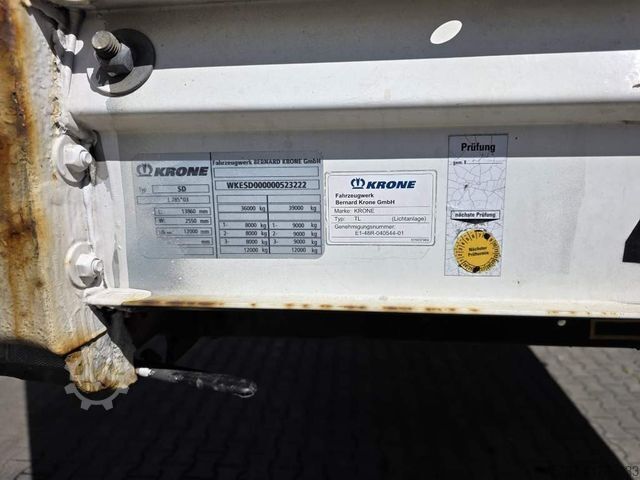 Auflieger mit Pritsche & Plane KRONE Gardine Standard Coiler, Lift, BPE Trommel