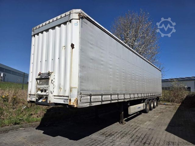 Auflieger mit Pritsche & Plane KRONE Gardine Standard, Coiler, Lift, BPW Trommel