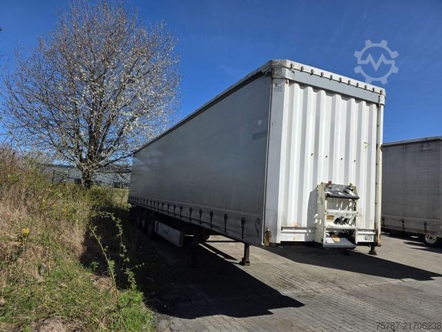 Auflieger mit Pritsche & Plane KRONE Gardine Standard, Coiler, Lift, BPW Trommel