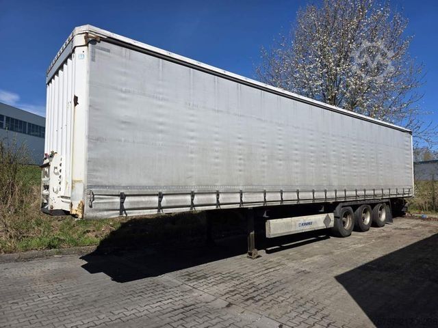 Auflieger mit Pritsche & Plane KRONE Gardine Standard, Coiler, Lift, BPW Trommel