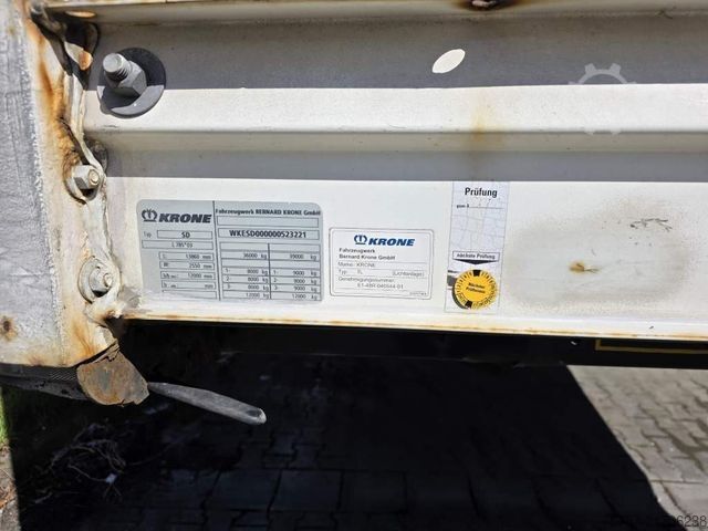 Auflieger mit Pritsche & Plane KRONE Gardine Standard, Coiler, Lift, BPW Trommel