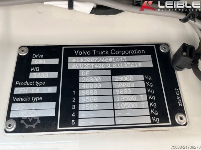Dreiseitenkipper LKW VOLVO FH 500 6x4 Dautel Kipper*Bordmatik*Rollverdeck