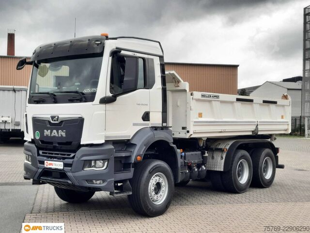 Three-sided tipper truck MAN 33.510 TGS 6X4 Meiller Bordmatik Retarder