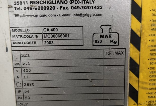 Sliding table saw MAKA CA400