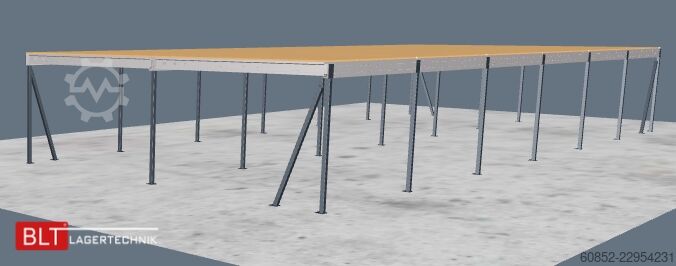 Storage platform 10x25m Lagerbühne , Belastung : 500kg/qm Unterkante: 3,0m , ca. 250qm Systembühne