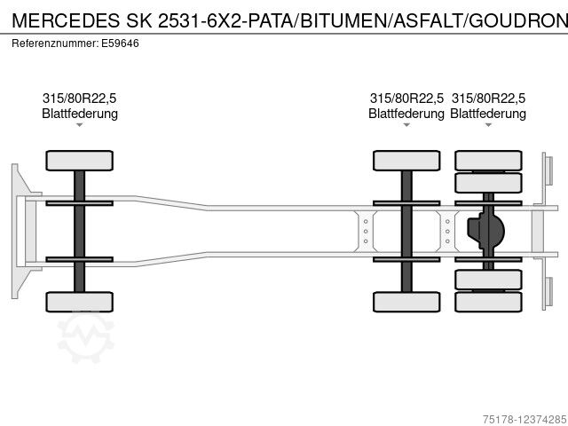 Mercedes-Benz SK 2531 6X2 PATA/BITUMEN/ASFALT/GOUDRON