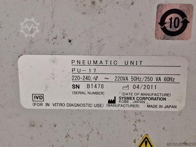 Sysmex  PU-17 Pneumatic Unit Sysmex PU-17