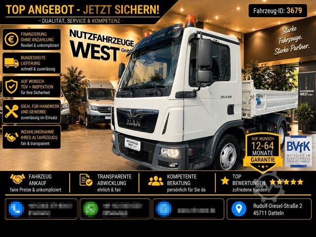 Three-way tipper van MAN TGL 8.190 Meiller Dreiseitenkipper*AHK*Garantie