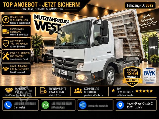 Dreiseitenkipper MERCEDES-BENZ Atego 816 Meiller 3-Seiten Kipper *AHK*
