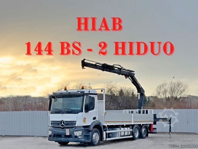 Truck mounted crane MERCEDES-BENZ ANTOS 2543* HIAB 144 BS - 2 HIDUO /FUNK