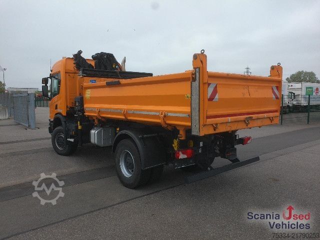 Three-sided tipper truck Scania P 450 B4x4HZ ALLRAD HIAB X-HIDUO 108 E-3U