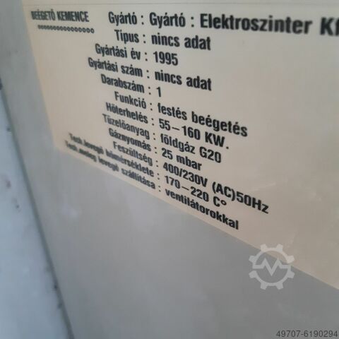 Gasbefeuerter Lackbrennofen,Sintertunnel Elektroszinter 1200 x 1200 mm, 170-220 ° C