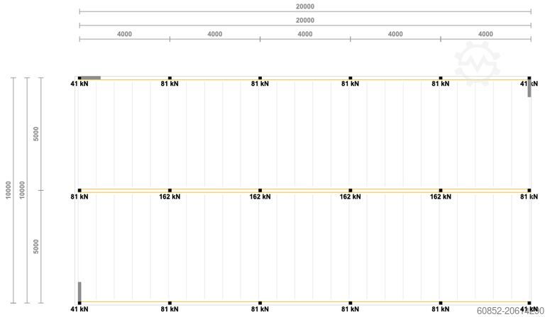 Storage platform 10x20m Lagerbühne , Belastung : 500kg/qm Unterkante: 2,5m ,ca. 200qm Systembühne