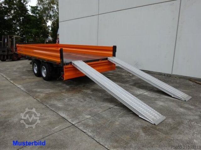Tipper trailer Möslein TTD11 weiß  neuer Tandem 3- Seitenkipper Tieflader-- Neufahrzeug --