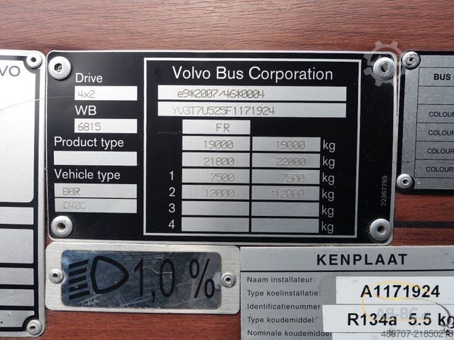 Motor coach VOLVO 9500H, 59 Sitze, Euro 6