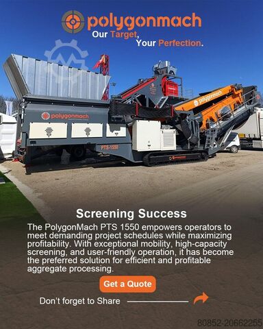 Brechanlage Polygonmach PTS155   1500x5000mm  3 decks  track screen
