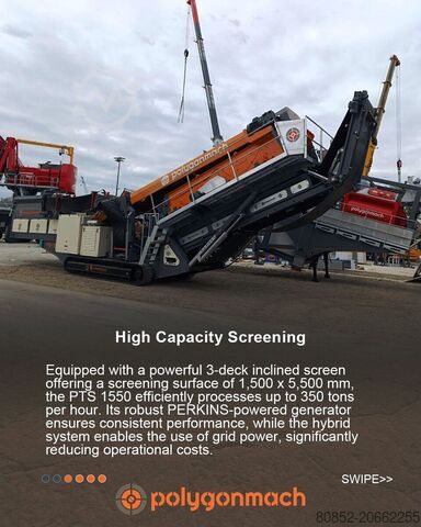 Brechanlage Polygonmach PTS155   1500x5000mm  3 decks  track screen