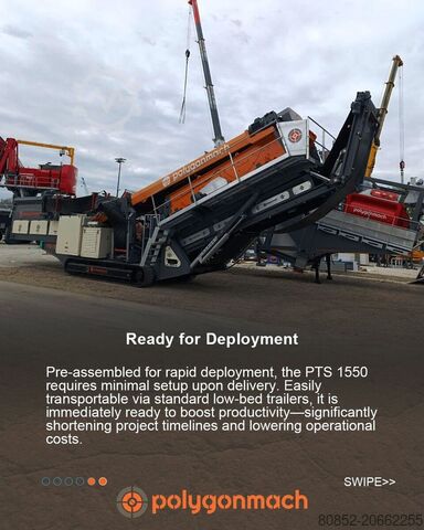 Brechanlage Polygonmach PTS155   1500x5000mm  3 decks  track screen