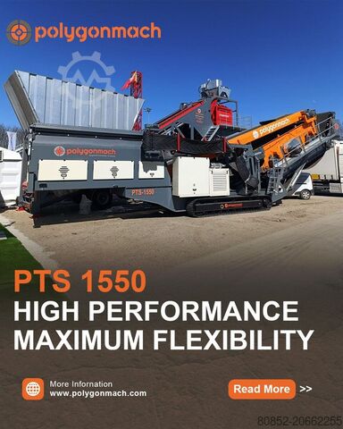 Brechanlage Polygonmach PTS155   1500x5000mm  3 decks  track screen