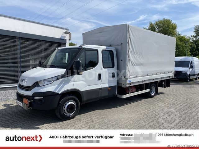Transporter mit Pritsche & Plane IVECO Daily 70C18H DoKa *Werkstatt* LBW+7-SITZE (5268)