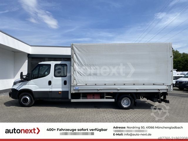 Transporter mit Pritsche & Plane IVECO Daily 70C18H DoKa *Werkstatt* LBW+7-SITZE (5268)