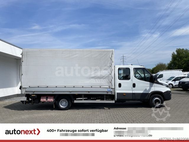Transporter mit Pritsche & Plane IVECO Daily 70C18H DoKa *Werkstatt* LBW+7-SITZE (5268)