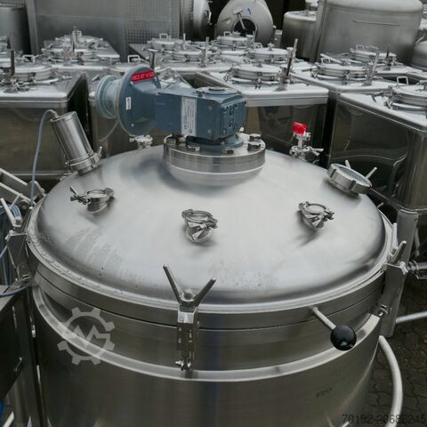 956 liter mobile, heatable/coolable agitator tank made of V4A with paddle agitator Pharma-Planung u. Anlagenbau GmbH B0059