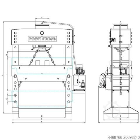 Hydraulic press PROFI PRESS 60 TONS