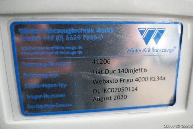 Kühltransporter FIAT Ducato 4x2, Wbasto Frigo 4000, 3. Sitz, Klima