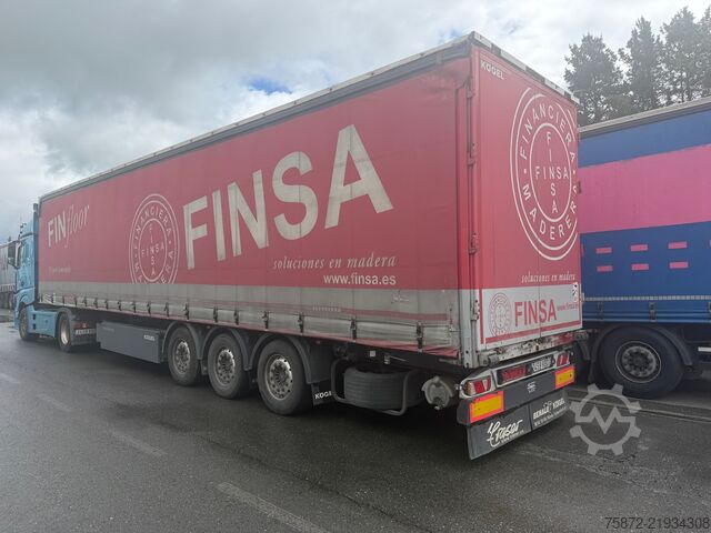 Open semitrailer with tarp Kögel TAULINER ELEVACION TECHO 44TONELADAS