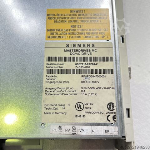 Electronics / Drive technology SIEMENS 6SE7016-0TP50-Z