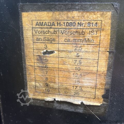 Band Saw - Automatic AMADA H-1080