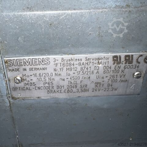 Motor SIEMENS 1FT6084-8AH71-1AH1