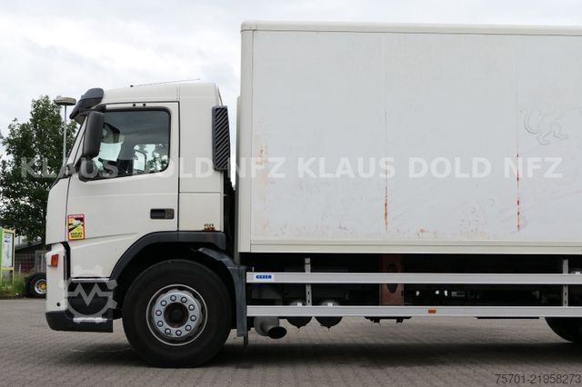 Flatbed truck with tarp VOLVO FM9-260 Koffer Blatt/Luft alte Tacho LBW