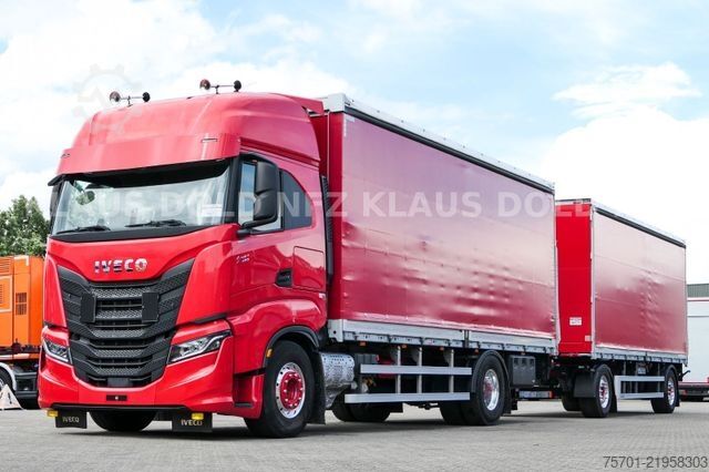 Flatbed truck with tarp IVECO 190S46 S-Way Komplettzug Durchladesystem