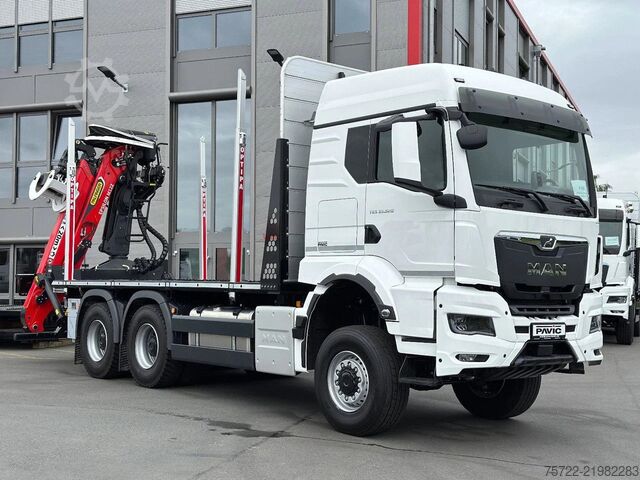 Timber transporter MAN TGS 33.520 6x6 BL Kurzholz Plattform Epsilon Kran