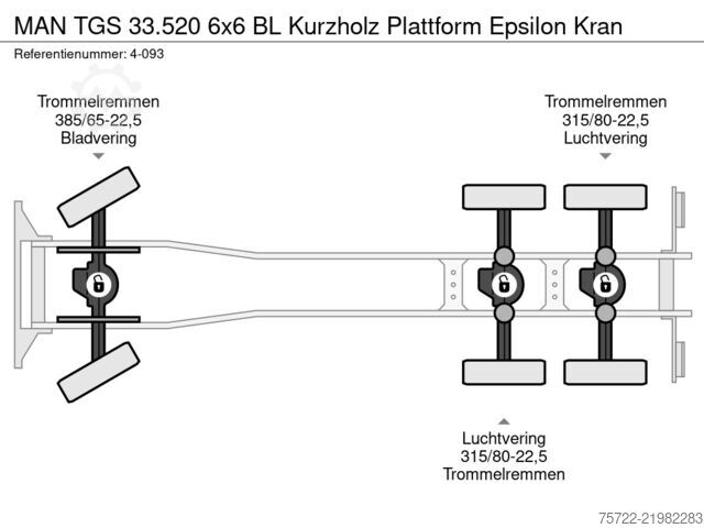 Timber transporter MAN TGS 33.520 6x6 BL Kurzholz Plattform Epsilon Kran