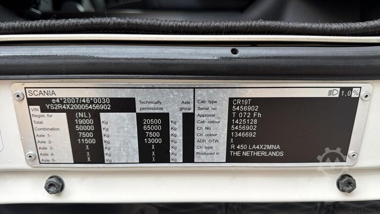 Scania R 450 (HOLLAND TRUCK / PERFECT CONDITION / TOPLINE / RETARDER) EL25632 Scania R 450 (HOLLAND TRUCK / PERFECT CONDITION / TOPL...