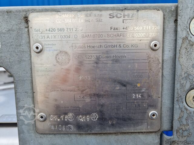 1000L transport container tank Blefa 