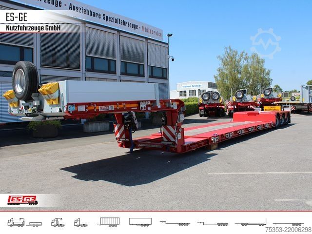Low loader semitrailer FAYMONVILLE 3-Achs-Tiefbett 3x10 t Außenträger